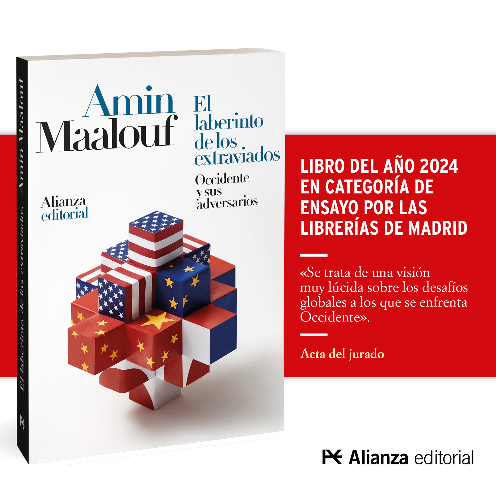 El "Laberinto de los extraviados", de Amin Maalouf premiado mejor ensayo del 2024 por las librerías de Madrid